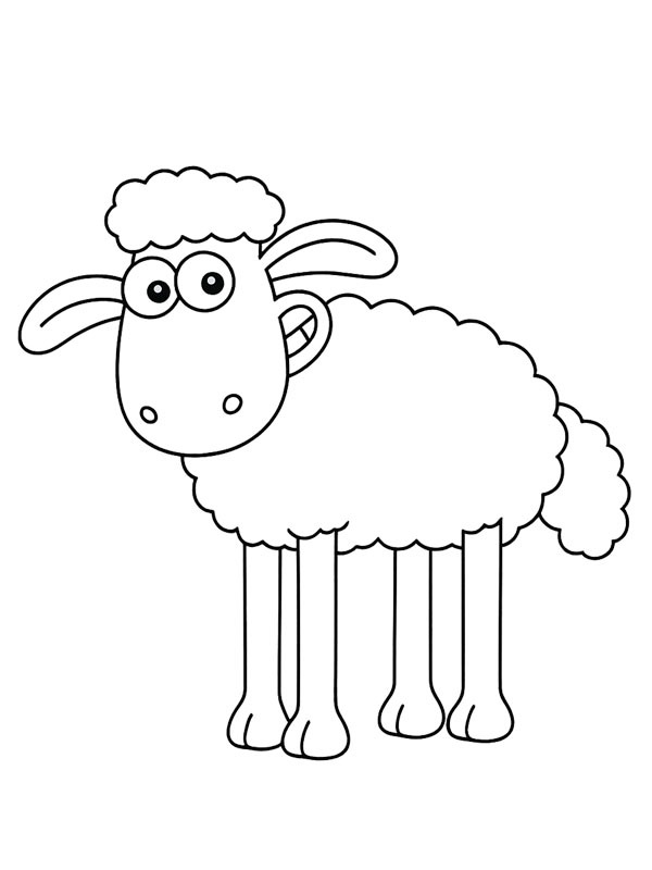 Shaun (Shaun het Schaap) kleurplaat Shaun (Shaun het Schaap) kleurplaat