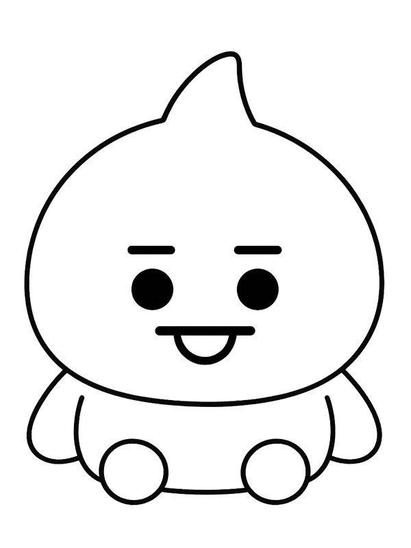 Shooky Bt21 kleurplaat Shooky Bt21 kleurplaat