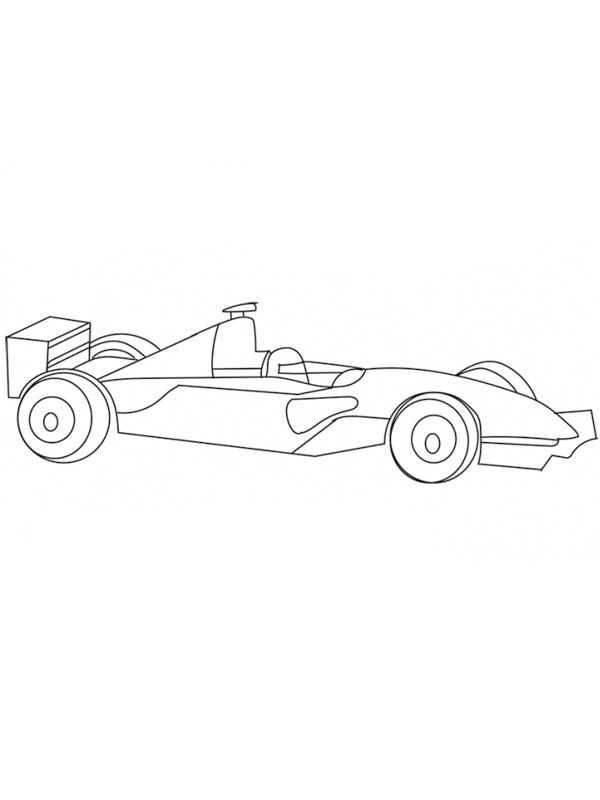 Simpele formule 1 auto Kleurplaat