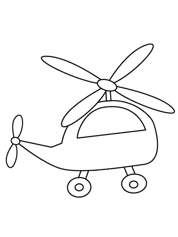 Simpele helikopter Kleurplaat