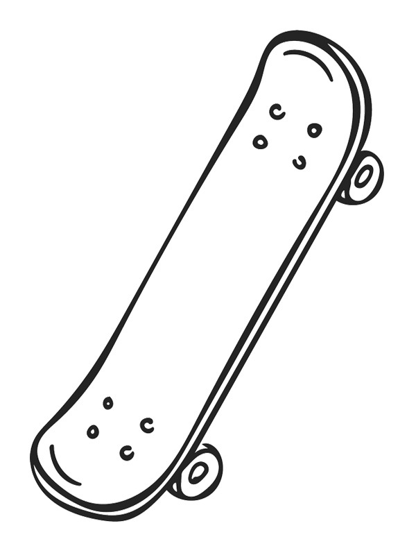 Skateboard Kleurplaat