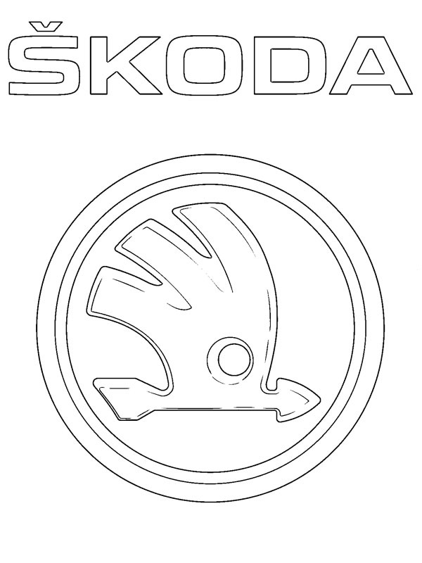 Škoda logo Kleurplaat