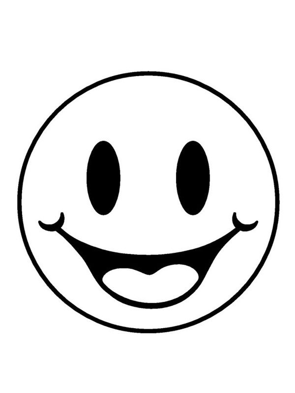 Smiley Emoji Kleurplaat