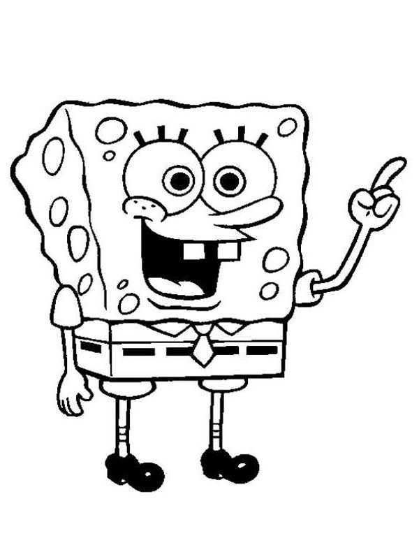 Spongebob Kleurplaat