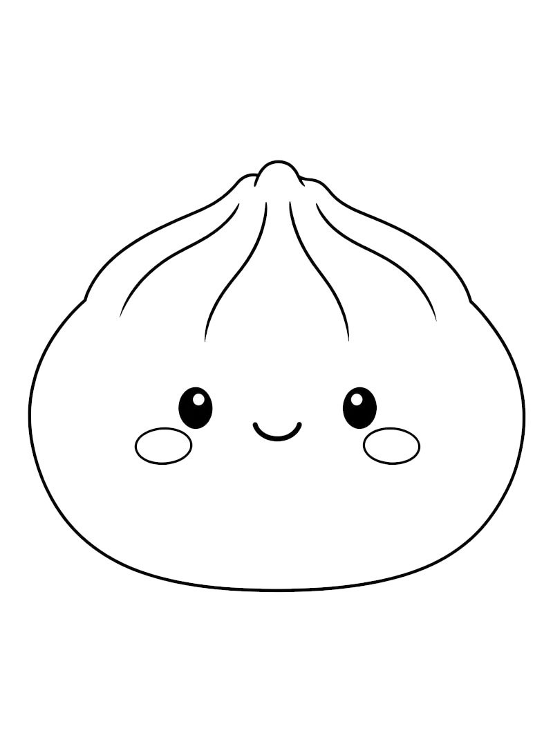 Squishy Dumpling kleurplaat Squishy Dumpling kleurplaat