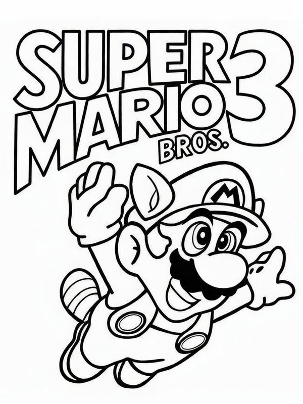 Super Mario Bros. 3 kleurplaat