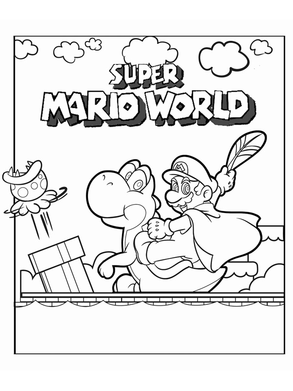 Super Mario World Kleurplaat