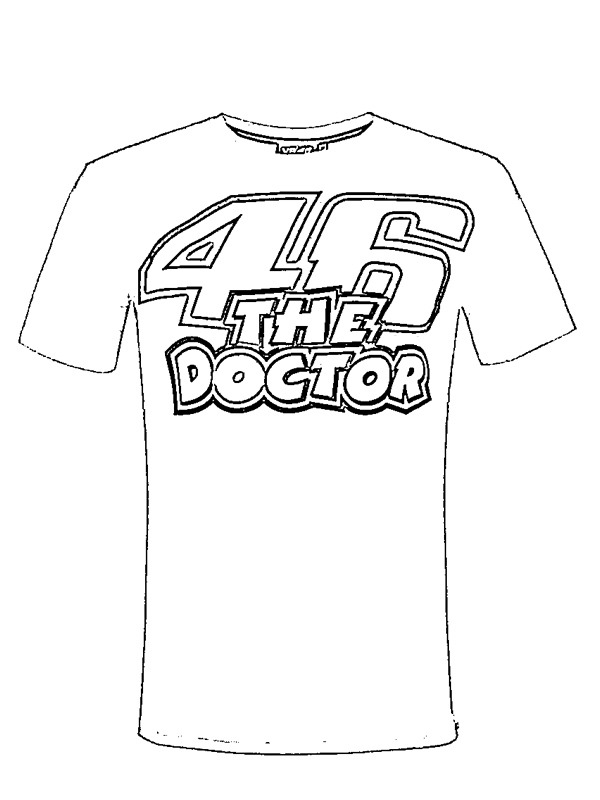 T-shirt Valentino Rossi 46 the doctor Kleurplaat