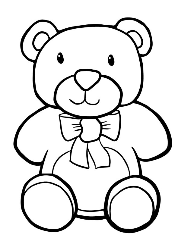 Teddybeer Kleurplaat