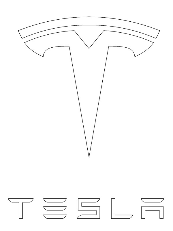 Tesla logo Kleurplaat