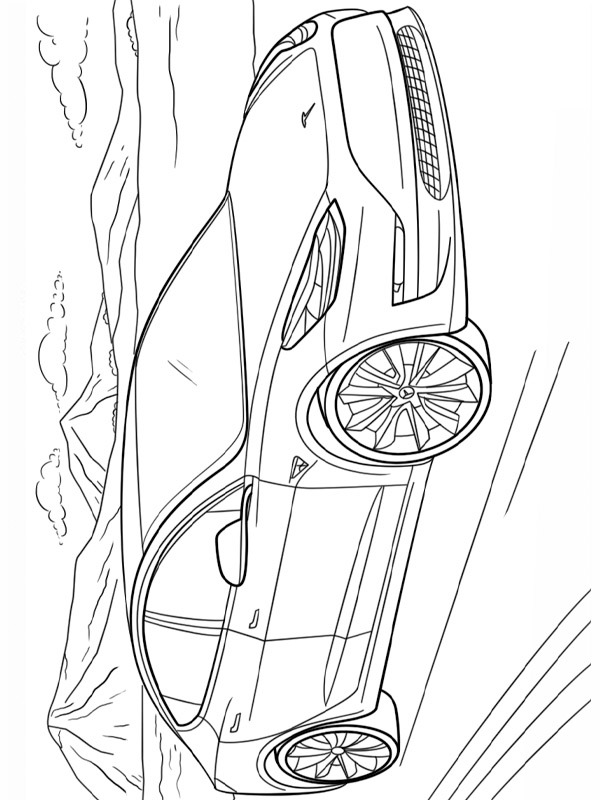 Tesla model S Kleurplaat