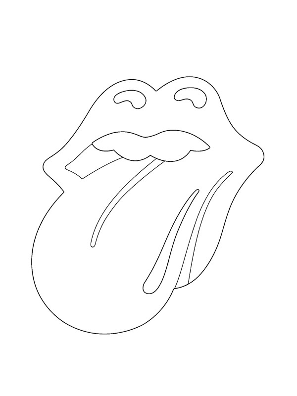 The Rolling Stones logo Kleurplaat