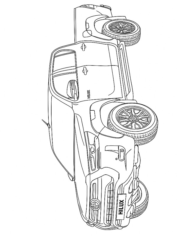 Toyota Hilux kleurplaat Toyota Hilux kleurplaat