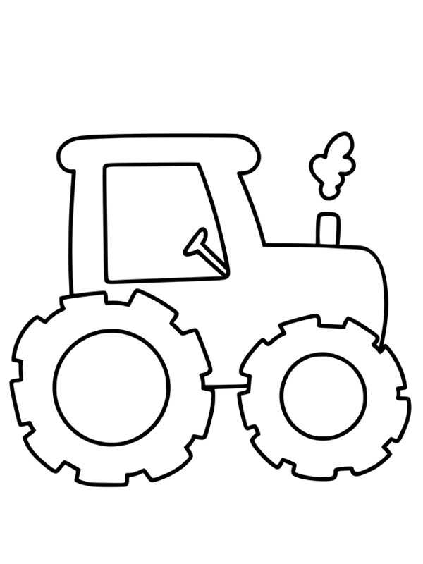 tractor eenvoudig Kleurplaat