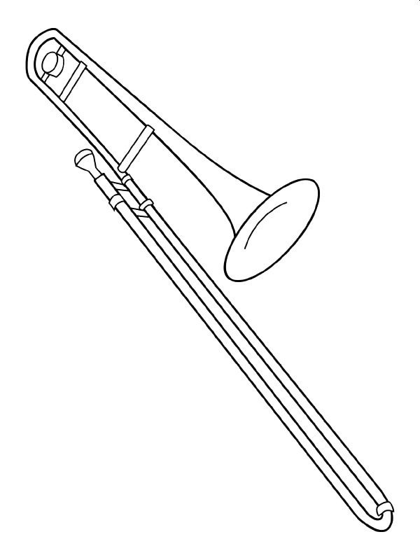 Trombone Kleurplaat