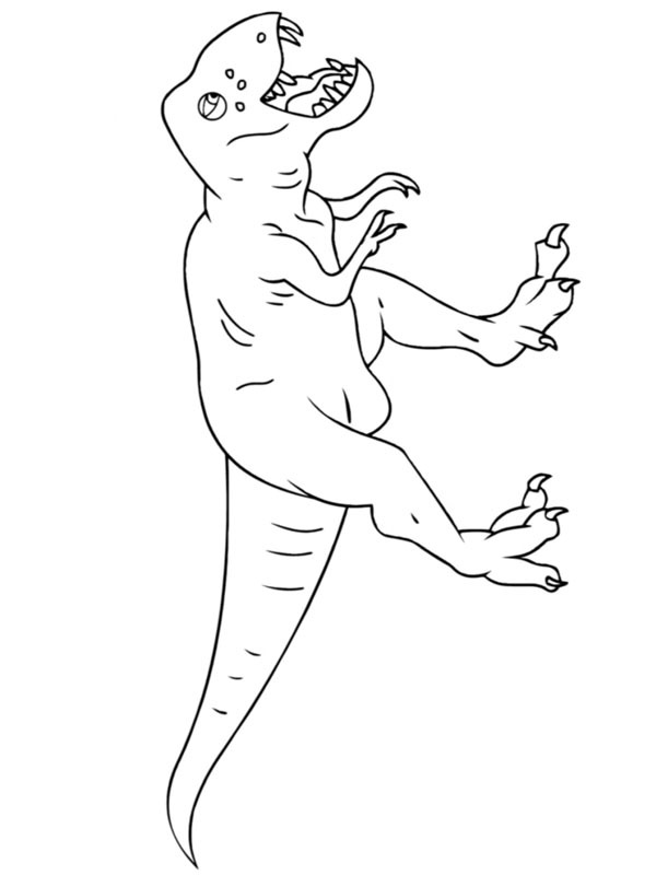Tyrannosaurus Rex kleurplaat Tyrannosaurus Rex kleurplaat