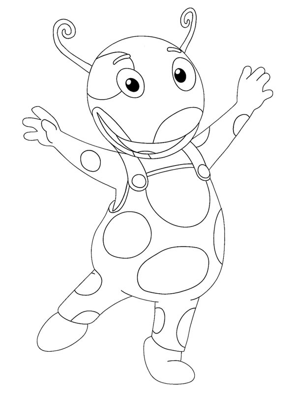 Uniqua (The Backyardigans) kleurplaat Uniqua (The Backyardigans) kleurplaat