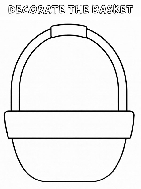 Versier de paasmand kleurplaat