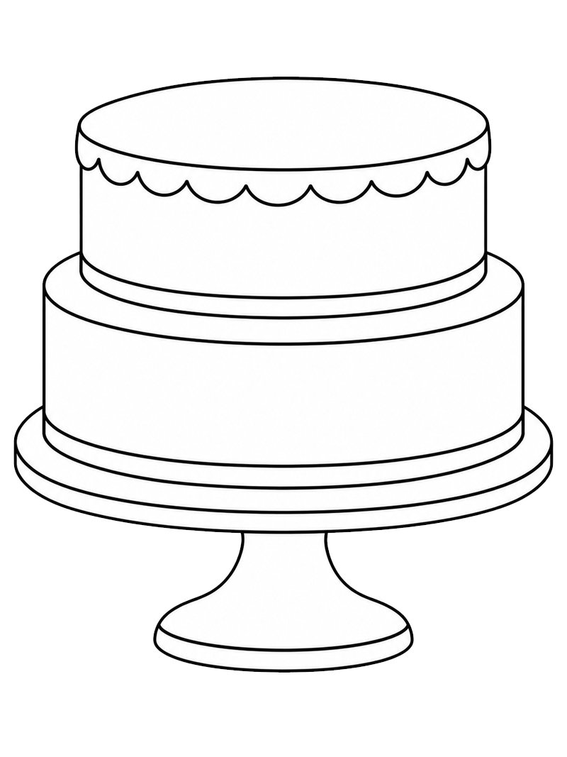 Versier je eigen taart kleurplaat Versier je eigen taart kleurplaat