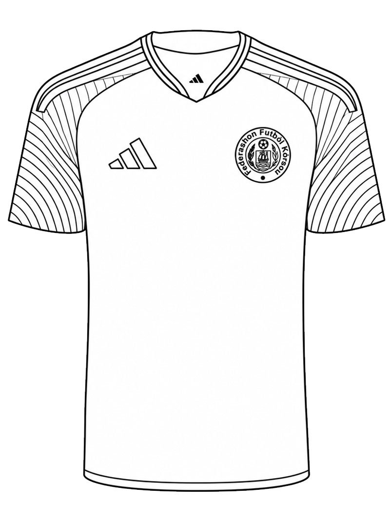 Voetbalshirt Cura&ccedil;ao kleurplaat
