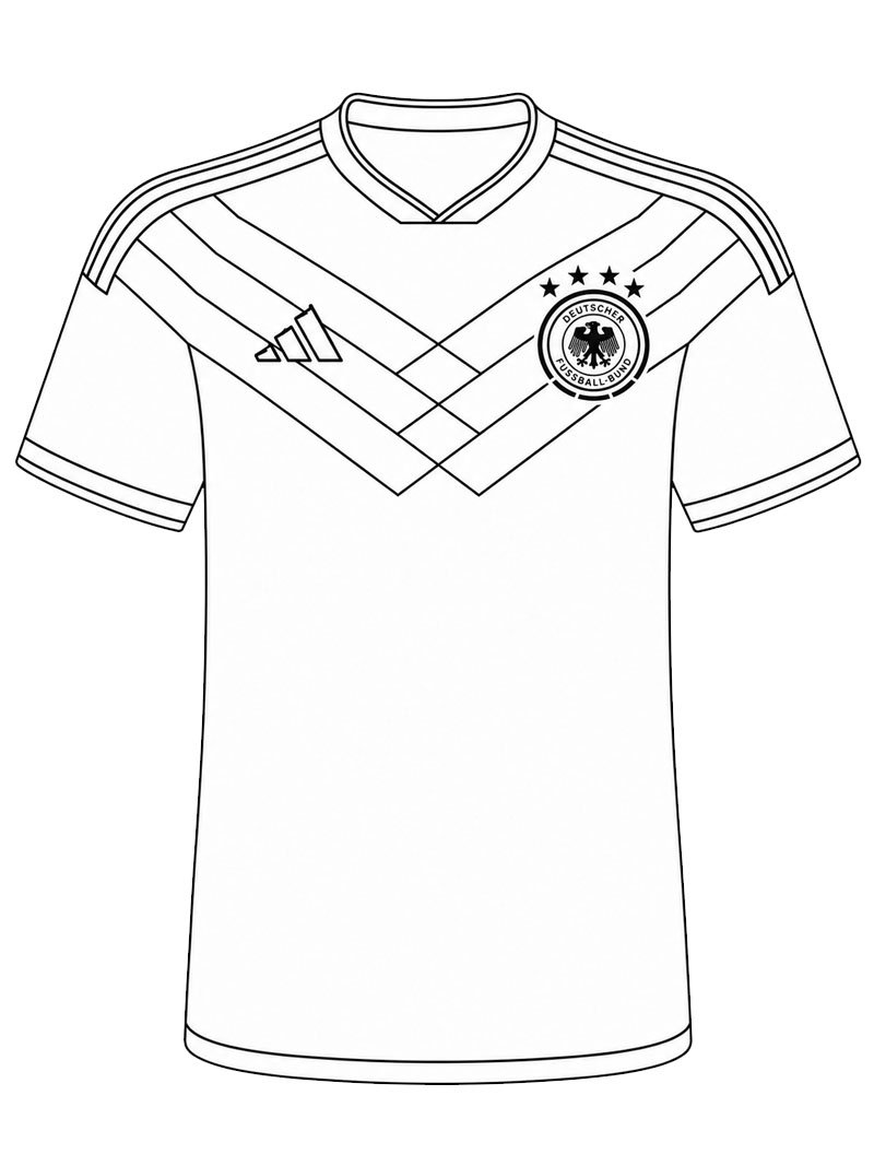 Voetbalshirt Duitsland kleurplaat