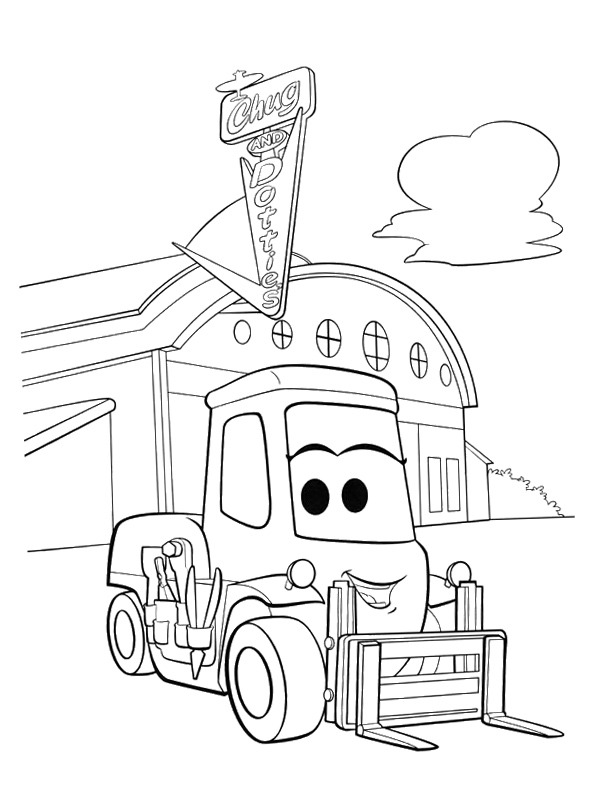 Vorkheftruck Dottie Kleurplaat Vorkheftruck Dottie Kleurplaat