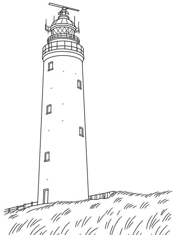 Vuurtoren Texel kleurplaat Vuurtoren Texel kleurplaat