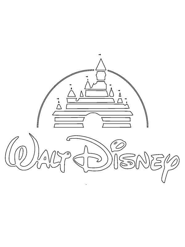 Walt Disney logo Kleurplaat