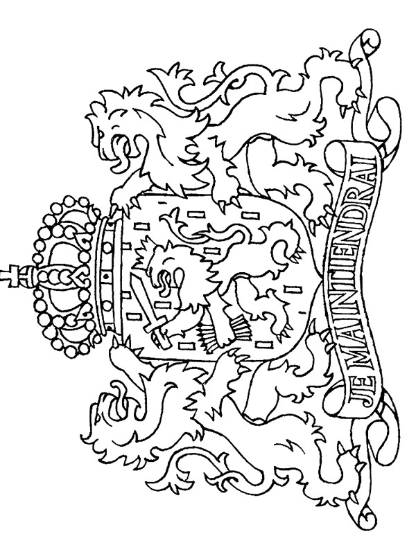 Kleurplaat Rijkswapen van Nederland | Leukekleurplaten.nl