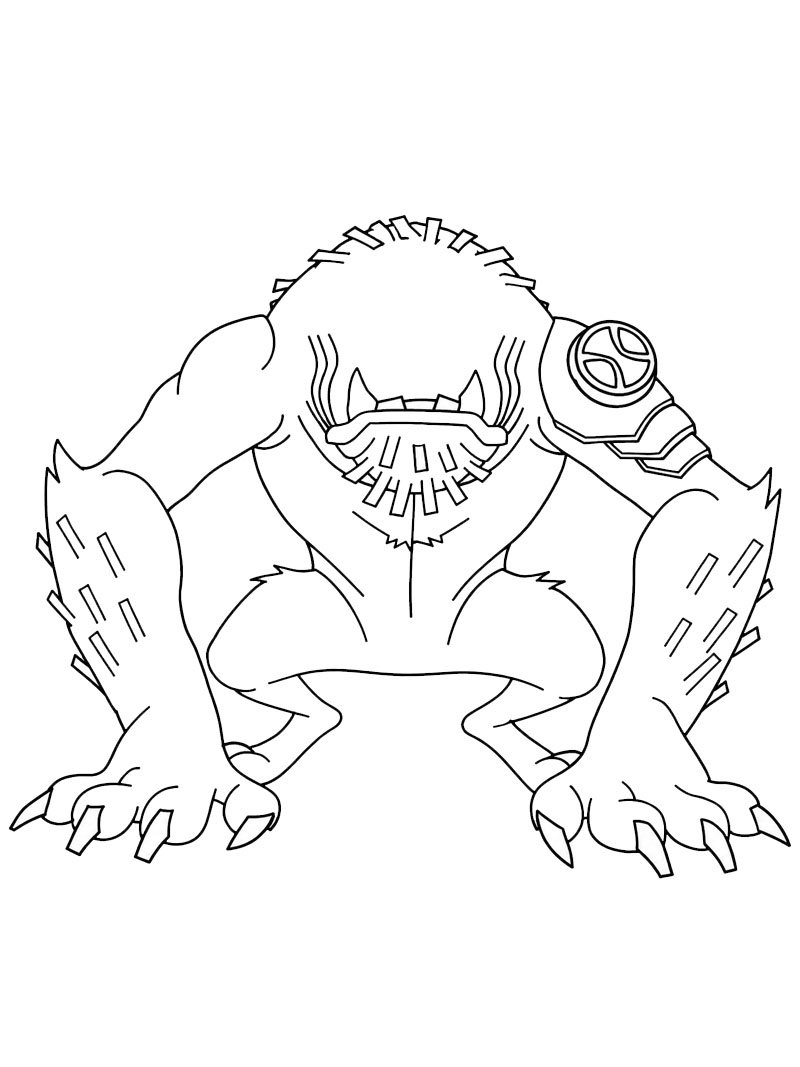 Wildmutt (Ben 10) kleurplaat