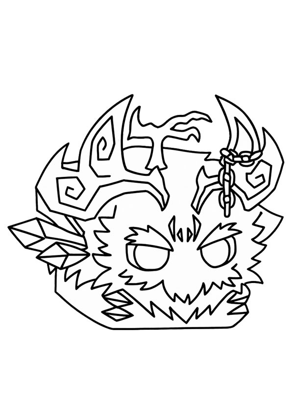 Yeti (Blox Fruits) kleurplaat Yeti (Blox Fruits) kleurplaat