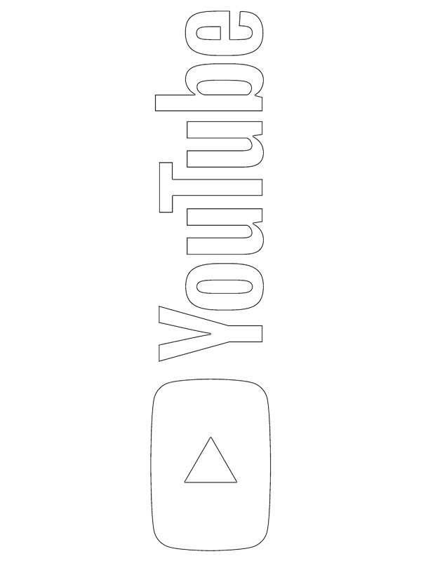 Youtube logo Kleurplaat