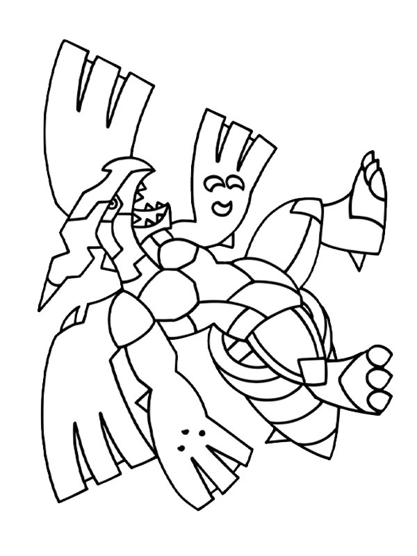 Zekrom (Pok&eacute;mon) kleurplaat