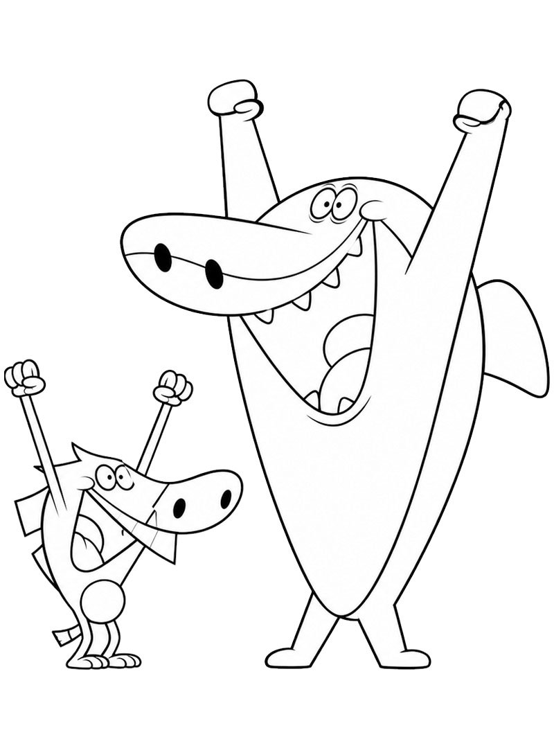 Zig en Sharko kleurplaat Zig en Sharko kleurplaat