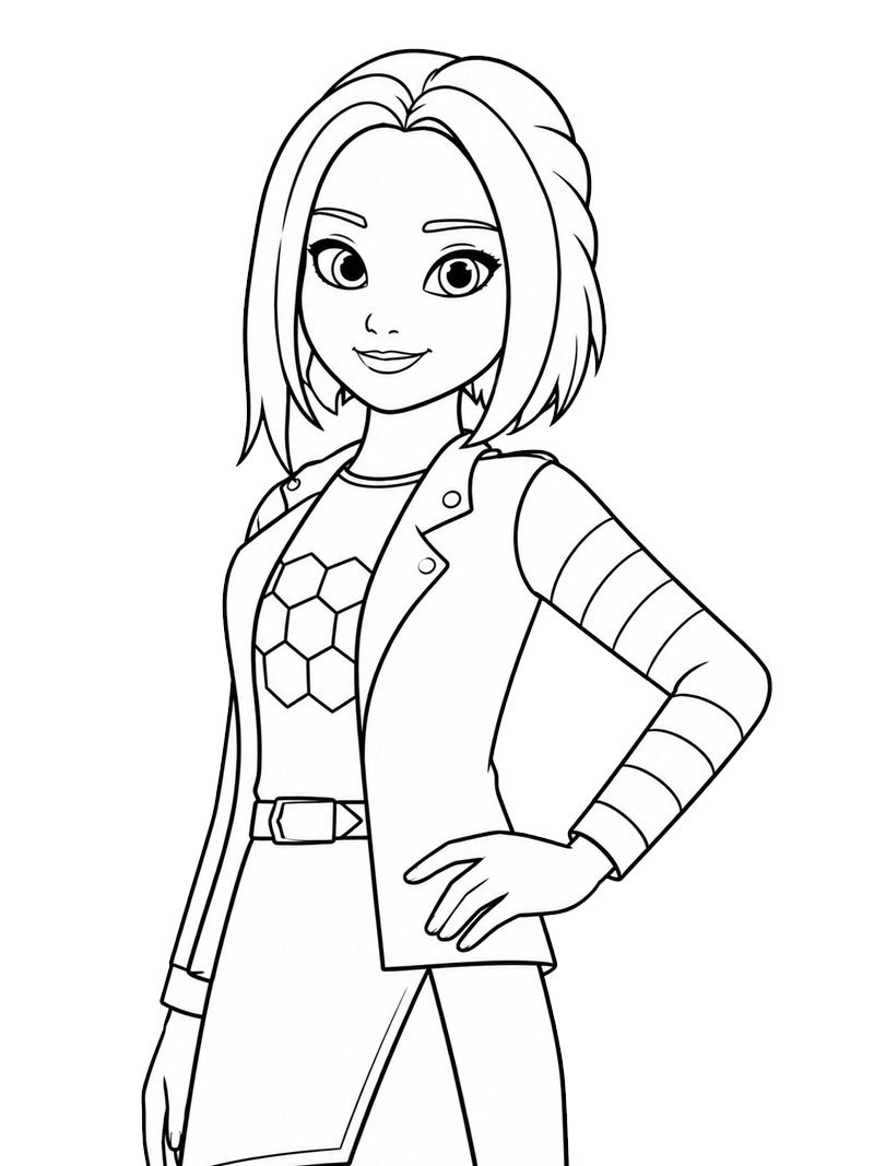 Zo&eacute; Lee (Miraculous) kleurplaat