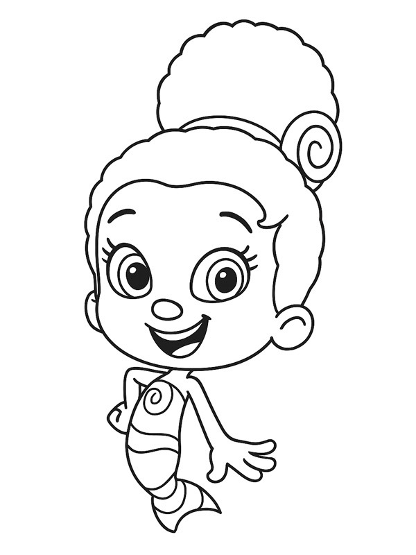 Zooli (Bubble Guppies) kleurplaat Zooli (Bubble Guppies) kleurplaat
