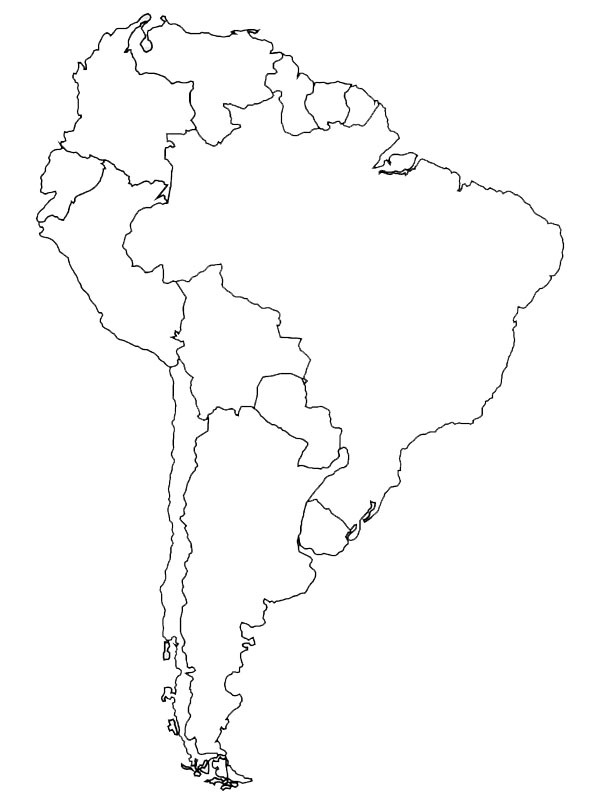 Zuid-Amerika Kleurplaat